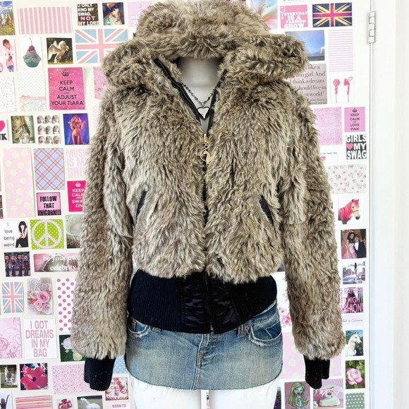 Baby Phat Jackets & Blazers - rare baby phat reversible faux fur puffer jacket